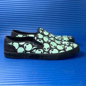 Size 11.5- Men’s Alien Toms Vegan Slip On Glow In The Dark Sneakers Shoes NEW